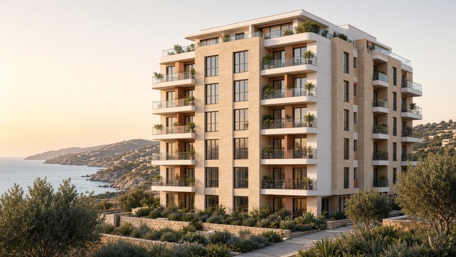 Rendering concept palazzo 8 piani